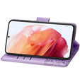 Откидной чехол для Oppo Reno 12 Pro, Butterfly, фиолетовый