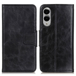Футляр з клапаном для Samsung Galaxy S25 Edge, Crazy Horse Wallet, чорний