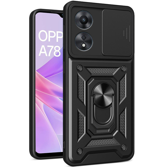 Чехол NOX Camera Slide Oppo A78 5G, CamShield Slide, чёрный