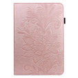чехол-крышка для Lenovo Tab M9, flower, розовый rose gold
