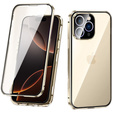Чехол для iPhone 16 Pro, Magnetic Dual Glass, золотой