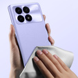 Кожаный чехол для Xiaomi Poco F6 Pro, leather hybrid, фиолетовый