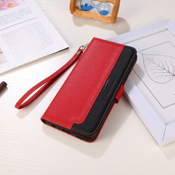 Чохол-книжка для OnePlus 11 5G, KHAZNEH RFID, Dual Color, червоний