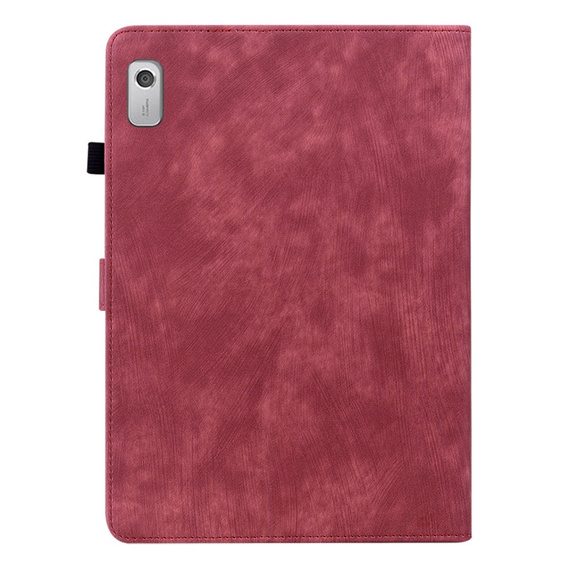 Чехол до Lenovo Tab M9, Wallet Pen Slot, красный
