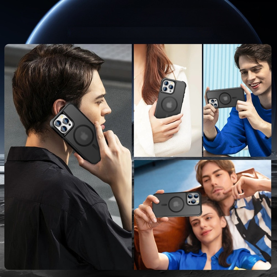 Магнітний чохол Magsafe для iPhone 15 Pro, чорний