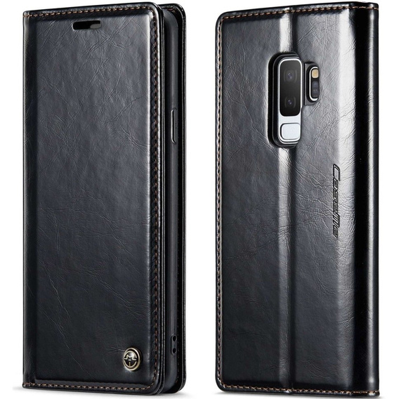 Флип-кейс CASEME для Samsung Galaxy S9+ Plus, Waxy Textured, чёрный