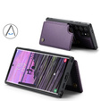 CASEME флип-кейс для Samsung Galaxy S25 Ultra, Litchi Wallet, фиолетовый