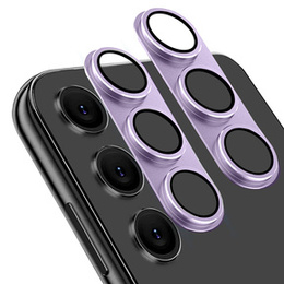2x Крышка объектива со стеклом для Samsung Galaxy S24, ERBORD, фиолетовый
