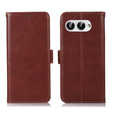 Футляр з клапаном для T Phone 3 5G, Crazy Horse Wallet, коричневий