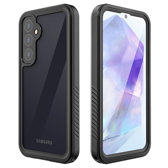 IP68 водонепроникний чохол для Samsung Galaxy A55 5G, Redpepper, чорний