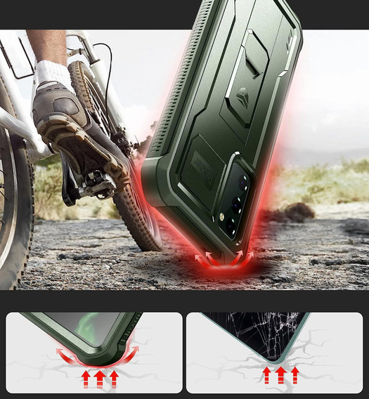 Броньований чохол для Samsung Galaxy S20 FE, Dexnor Full Body, зелений
