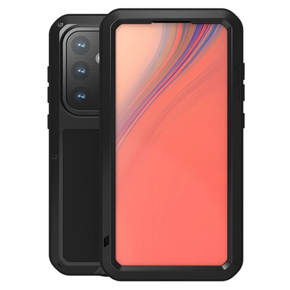 Чехол Love Mei до Samsung Galaxy S24 FE, armored with glass, чёрный