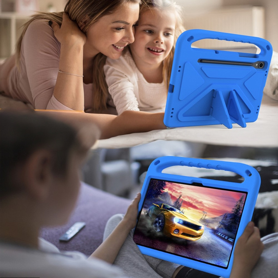 Детский чехол для Samsung Galaxy Tab S10 Lite / S10 FE / S9 FE, с ручкой, синий