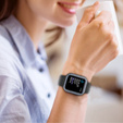 Силиконовый футляр со встроенным защитным стеклом до Apple Watch SE / 6 / 5 / 4 44mm, dark blue