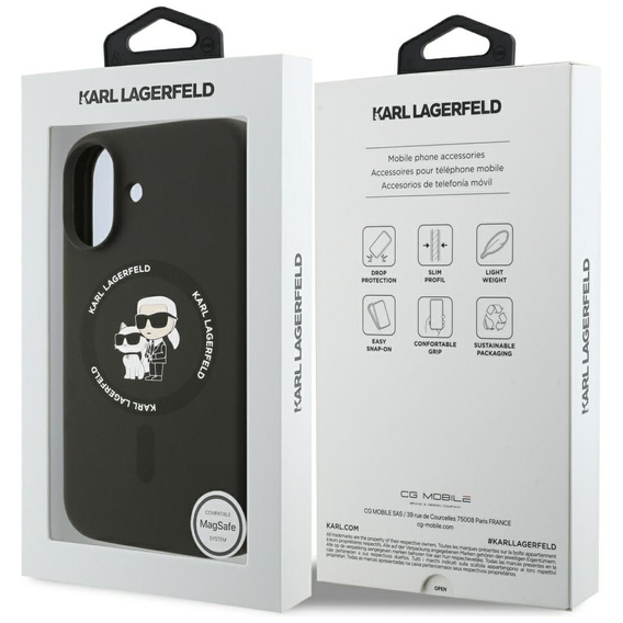 Чехол Karl Lagerfeld Silicone Body Ring MagSafe для Apple iPhone 17