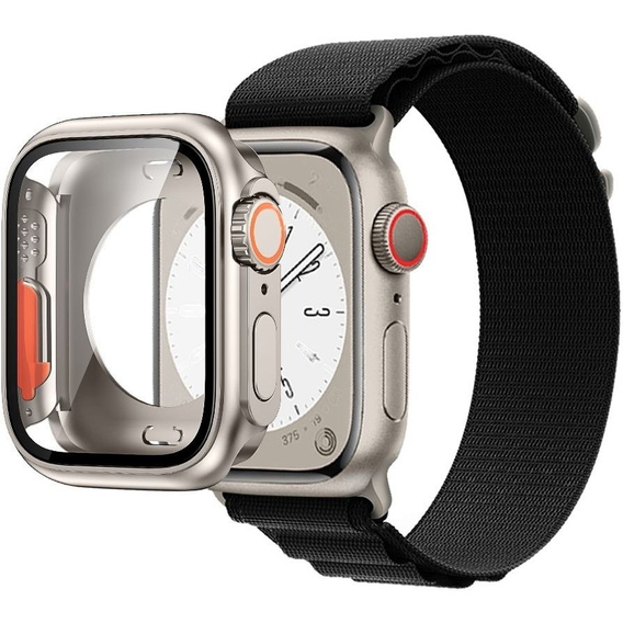 Нейлоновий ремінець до Apple Watch 1/2/3/4/5/6/7/8/SE/ULTRA 42/44/45/49mm, Black