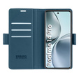 Чохол для Realme 14 Pro 5G, ERBORD Glossy Litchi, гаманець з клапаном, м'яти