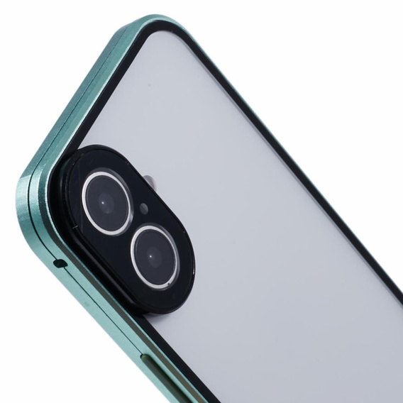 Чохол для iPhone 16, Magnetic Dual Glass, зелений