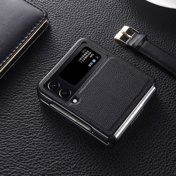 Чохол Litchi Leather для Samsung Galaxy Z Flip 4, Black
