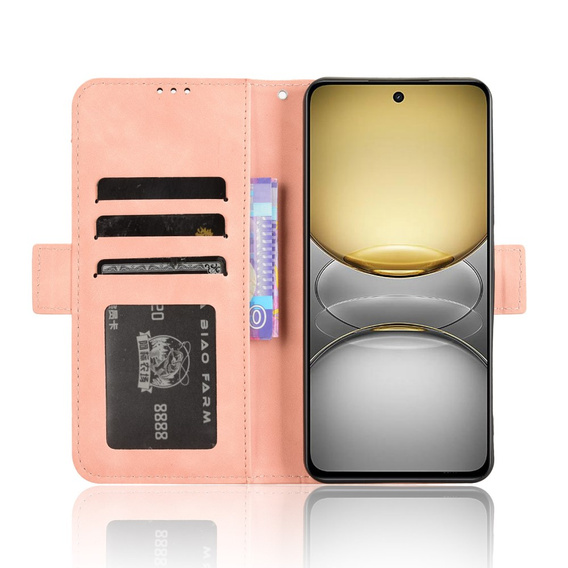 Откидной чехол для Realme 14X / Realme C75, Card Slot, розовый