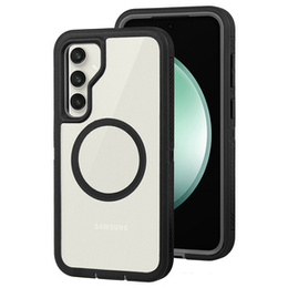 Чехол с рамкой для Samsung Galaxy S23 FE, для MagSafe, прозрачный / черный