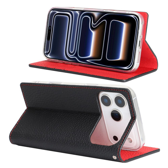 Чехол с клапаном Litchi Skin Grain для iPhone 17 Pro