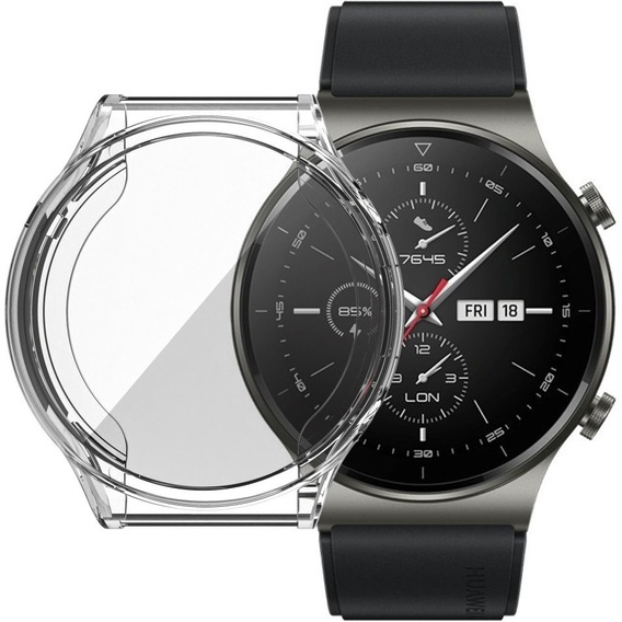 Чехол 2в1 с защитой экрана для часов Huawei Watch GT 2 PRO, Transparent