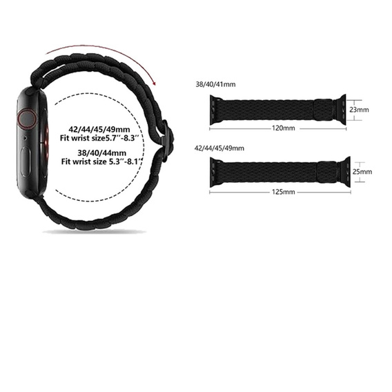 Нейлоновый ремешок для Apple Watch 1/2/3/4/5/6/7/8/9/SE/Ultra/Ultra 2 42/44/45/49 мм1