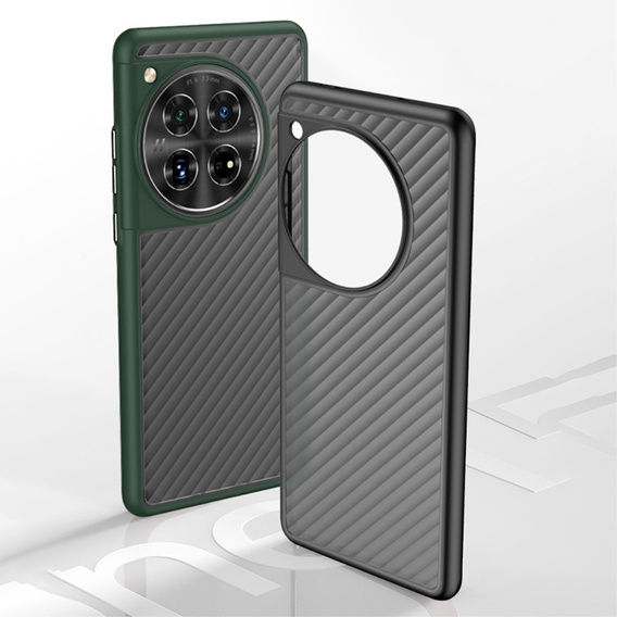 Чехол до OnePlus 12 5G, Fusion Twill Stripe, прозрачный / черный