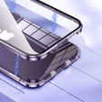 Чехол для iPhone 14 Plus, Magnetic Dual Glass, фиолетовый