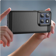 Чехол до Motorola Edge 60 / 60 Fusion, Carbon, чёрный