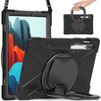 Чохол для Samsung Galaxy Tab S10 Lite / S10 FE / S9 FE / S9 / S8 / Tab S7, броньований, що обертається на 360, чорний