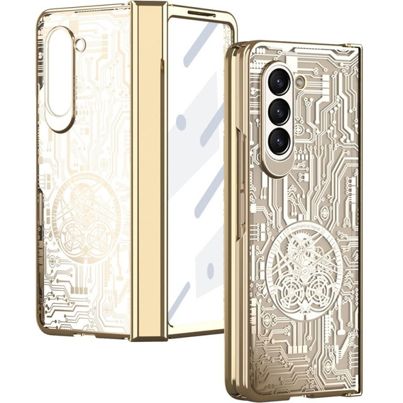 Чохол для Samsung Galaxy Z Fold 5 5G, Mechanical Legend, золотий
