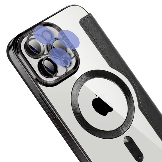 Откидной чехол для iPhone 12 Pro Max, RFID Wallet MagSafe CamShield, чёрный