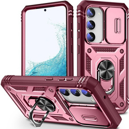 Чохол NOX Camera Slide Samsung Galaxy S23 Plus, CamShield Slide, рожевий / червоний