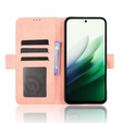 Чехол с клапаном для Xiaomi Redmi 15 5G / 4G, слот для карт, бумажник, розовый