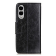 Футляр з клапаном для Samsung Galaxy S25 Edge, Crazy Horse Wallet, чорний