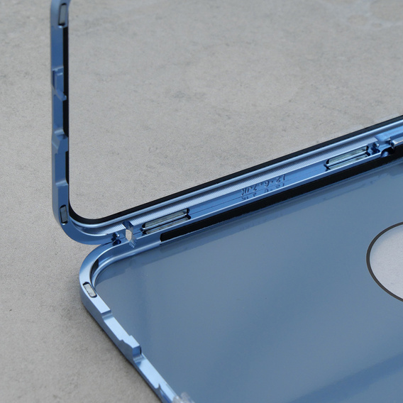 Чехол для iPhone 12 Pro, Dual Glass, для Magsafe, синий