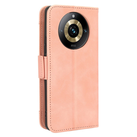 Футляр з клапаном для Realme 11 Pro 5G / Pro+ 5G, Card Slot, рожевий