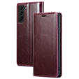 Чохол-книжка для Samsung Galaxy S23, ERBORD Waxy Wallet, червоний