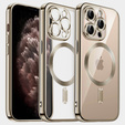 Чохол для iPhone 11 Pro Max, Electro MagSafe, золотий + Скло на екран