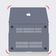 Чехол для MacBook Air 13 A2337 M1 A2179 A1932, HardShell, фиолетовый