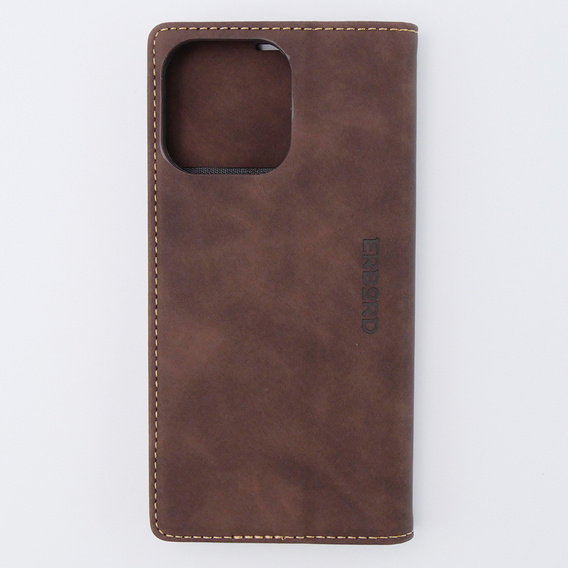 Чохол для iPhone 15 Pro, ERBORD Vintage, гаманець з клапаном, кава