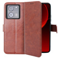 Откидной чехол для Xiaomi 13T / 13T Pro, Crazy Horse Wallet, коричневый