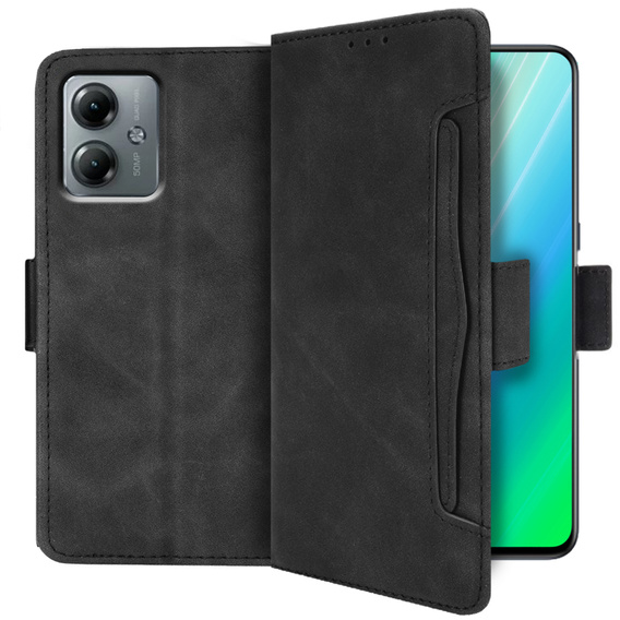 Футляр з клапаном для Motorola Moto G14, Card Slot, чорний