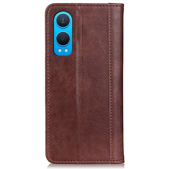 Чохол-фліп для OnePlus Nord CE4 Lite, Split Leather, коричневий