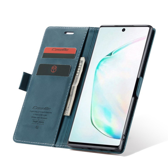 Чехол CASEME для Samsung Galaxy Note 10 Plus/5G, Leather Wallet Case, зелёный