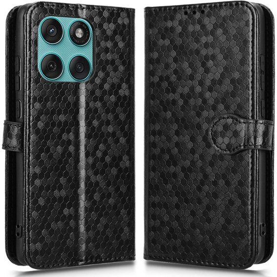 Чохол-фліп для Motorola Edge 60 / 60 Fusion, Wallet Rhombus, чорний