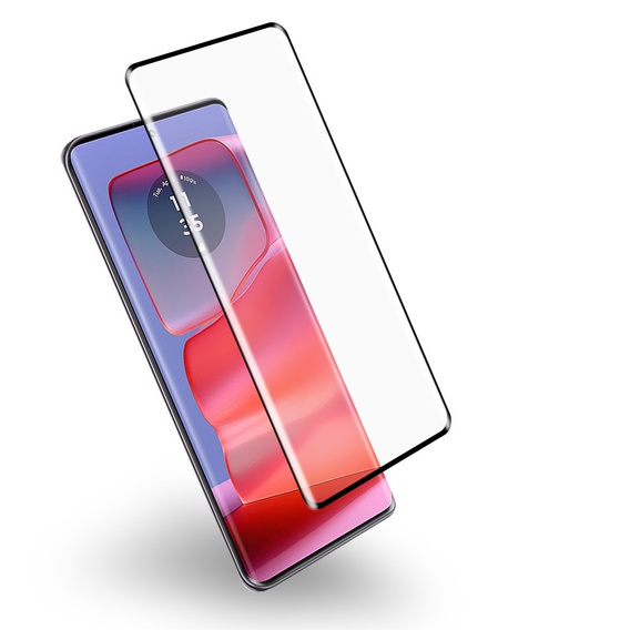3D загартоване скло для Motorola Edge 60 Pro, чорна рамка