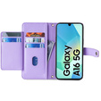 Откидной чехол для Samsung Galaxy A16, Wallet Zipper Pocket, фиолетовый